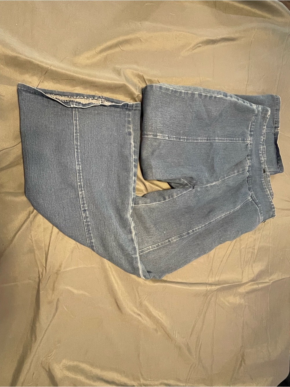 Jealous Tomato Seam Front High Waist Boho Flare Denim Pants